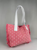 Raspberry - Upcycling Tasche aus Tischsets & Kampfsportgürteln