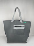 Große graue Filztasche